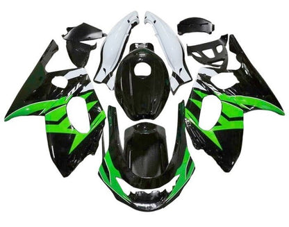 Yamaha YZF600R Thundercat (1998-2007) Black, Green, White at KingsMotorcycleFairings.com