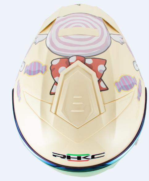Yellow Cartoon Candy & Animals Motorcycle Helmet at KingsMotorcycleFairings.com