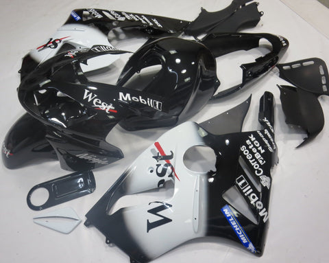 KAWASAKI NINJA ZX12R (2002-2006) WHITE & BLACK WEST MOBIL FAIRINGS