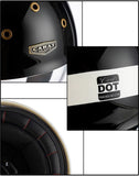 White, Black & Gold Carat Helmet at KingsMotorcycleFairings.com