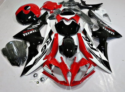 Yamaha YZF-R6 (2008-2016) Red, White & Black Fairings at KingsMotorcycleFairings.com