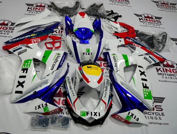 Suzuki GSXR1000 (2009-2016) Fixi White, Blue, Green, Red & Yellow Fairings