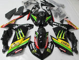 Black, Yellow, Green and Red Monster Fairing Kit for a Yamaha YZF-R3 2015, 2016, 2017 & 2018 motorcycle