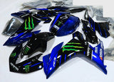 Blue, Black and Green Monster Fairing Kit for Yamaha YZF-R3 2015, 2016, 2017 & 2018 motorcycles