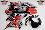 Red, Black, Nardo Gray and White Fairing Kit for a 2018, 2019, 2020, 2021, 2022 & 2023 Kawasaki Ninja 400 motorcycle at KingsMotorcycleFairings.com