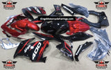 Red, Black and White Fairing Kit for a 2018, 2019, 2020, 2021, 2022 & 2023 Kawasaki Ninja 400 motorcycle at KingsMotorcycleFairings.com