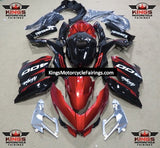 Red, Black, White & Silver Fairing Kit for a 2018, 2019, 2020, 2021, 2022 & 2023 Kawasaki Ninja 400 motorcycle at KingsMotorcycleFairings.com