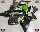 Silver, Black and Green Fairing Kit for a 2018, 2019, 2020, 2021, 2022 & 2023 Kawasaki Ninja 400 motorcycle at KingsMotorcycleFairings.com