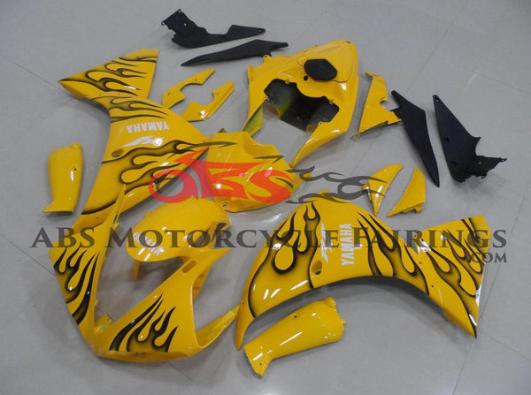 Yamaha YZF-R1 (2012-2014) Yellow & Black Flame Fairings