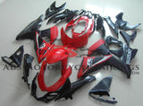 Matte Red and Matte Black Fairing Kit for a 2009, 2010, 2011, 2012, 2013, 2014, 2015 & 2016 Suzuki GSX-R1000 motorcycle