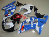 Light Blue, White and Black Fairing Kit for a 2000, 2001, 2002 & 2003 Suzuki GSX-R750 motorcycle