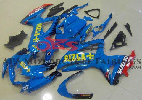 Blue Rizla Fairing Kit for a 2008, 2009, & 2010 Suzuki GSX-R600 motorcycle