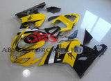 Yellow and Black Fairing Kit for a 2004 & 2005 Suzuki GSX-R600 motorcycle