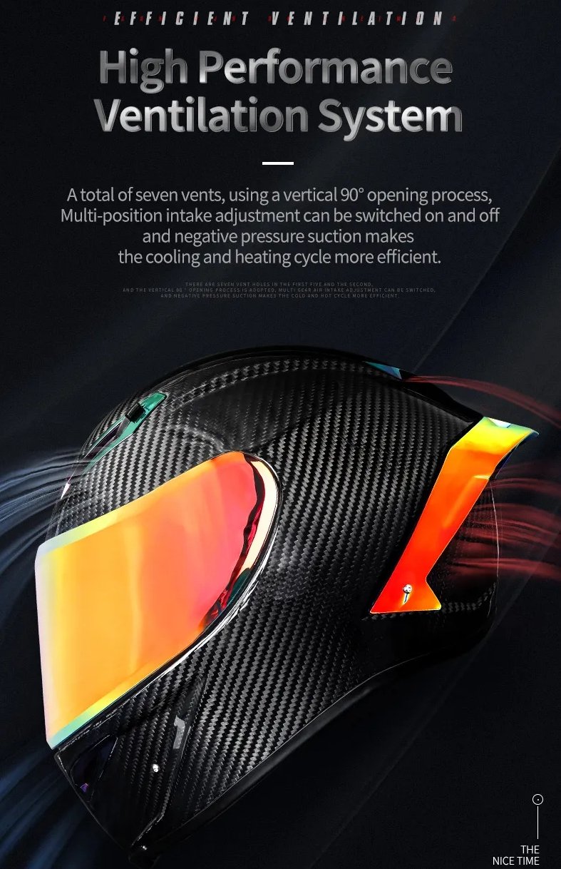 9k Twill HNJ Carbon Fiber Motorcycle Helmet from KingsMotorcycleFairings.com