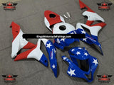 American Flag, Red, White and Blue Fairing Kit for a 2007 and 2008 Honda CBR600RR motorcycle