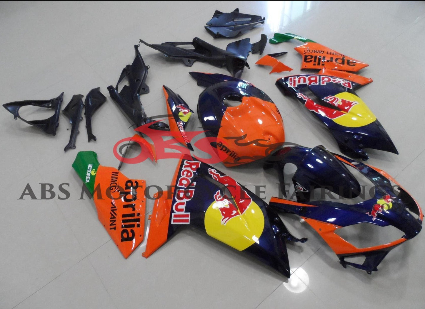 Aprilia RS125 Fairing Panels (2006-2011) Dark Blue, Orange, Red Bull at KingsMotorcycleFairings.com