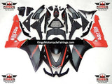 Aprilia RS4 125 Fairings (2012-2016) Matte Black, Matte Red at KingsMotorcycleFairings.com