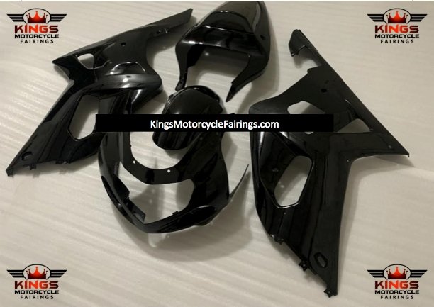 Black Fairing Kit for a 2000, 2001, 2002 & 2003 Suzuki GSX-R600 motorcycle