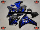 Black and Blue Flame Fairing Kit for a 2008, 2009, 2010 & 2011 Honda CBR1000RR motorcycle
