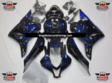 Black and Blue Flame Fairing Kit for a 2009, 2010, 2011 & 2012 Honda CBR600RR motorcycle