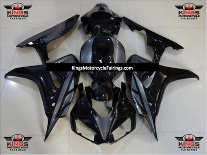 Black and Dark Silver Fairing Kit for a 2006 & 2007 Honda CBR1000RR motorcycle