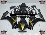 Black and Gold Fairing Kit for a 2012, 2013, 2014, 2015 & 2016 Honda CBR1000RR motorcycle