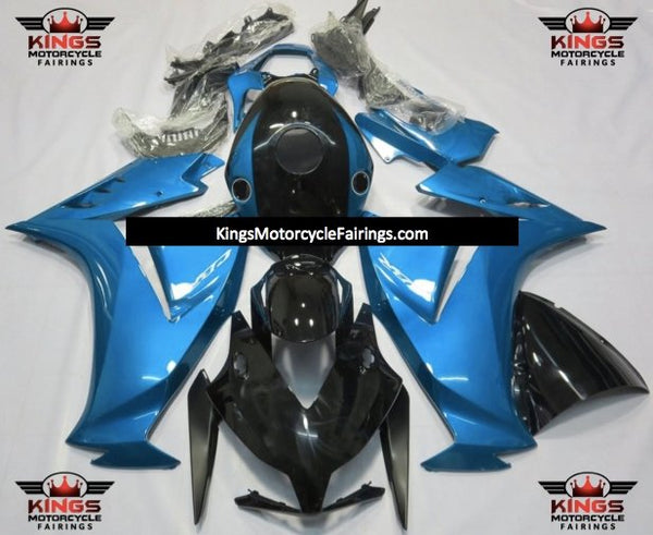 Black and Light Blue Fairing Kit for a 2012, 2013, 2014, 2015 & 2016 Honda CBR1000RR motorcycle