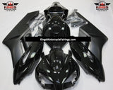 Black and Matte Black Fairing Kit for a 2004 and 2005 Honda CBR1000RR motorcycle