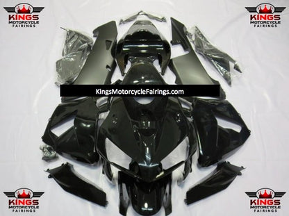 Black and Matte Black Fairing Kit for a 2005 and 2006 Honda CBR600RR motorcycle