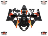 Suzuki GSXR600 (2004-2005) Black & Orange Fairings