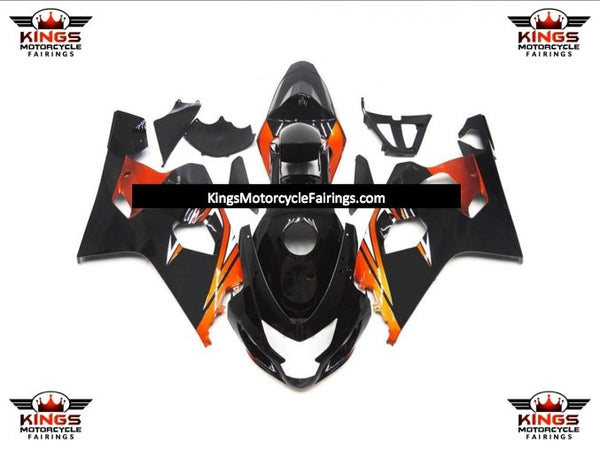 Suzuki GSXR600 (2004-2005) Black & Orange Fairings