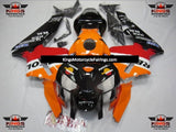 Black and Orange Repsol Fairing Kit for a 2005 and 2006 Honda CBR600RR motorcycle