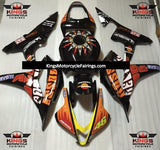 Black and Orange Rossi #46 Fairing Kit for a 2007 and 2008 Honda CBR600RR motorcycle