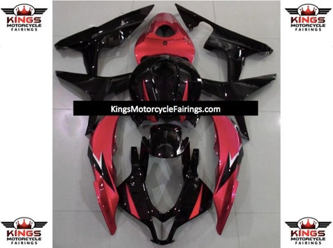 Honda CBR600RR (2007-2008) Black, Red & Silver Fairings