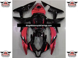 Black, Red and Silver Fairing Kit for a 2007 and 2008 Honda CBR600RR motorcycle