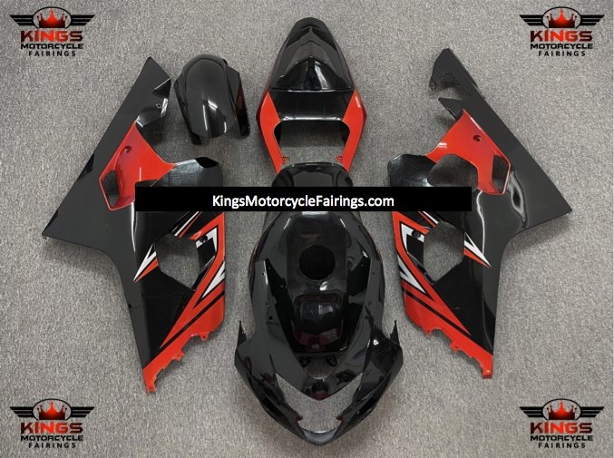 Suzuki GSXR600 (2004-2005) Black & Red Fairings