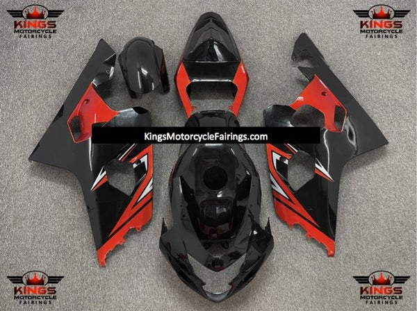 Suzuki GSXR600 (2004-2005) Black & Red Fairings