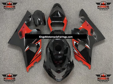 Suzuki GSXR600 (2004-2005) Black & Red Fairings