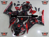 Black and Candy Red Bacardi Fairing Kit for a 2006 & 2007 Honda CBR1000RR motorcycle.