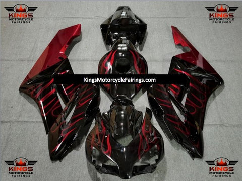 Honda CBR1000RR (2004-2005) Black & Red Flame Fairings