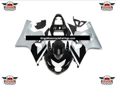 Suzuki GSXR600 (2004-2005) Black & Silver Fairings