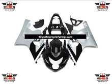 Black and Silver Fairing Kit for a 2004 & 2005 Suzuki GSX-R600 motorcycle