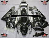 Black and Silver Seven Star Fairing Kit for a 2003 and 2004 Honda CBR600RR motorcycle