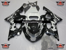 Black and White Les Mis Woman Fairing Kit for a 2004 & 2005 Suzuki GSX-R600 motorcycle