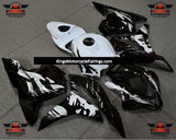 Black and White Leyla Fairing Kit for a 2009, 2010, 2011 & 2012 Honda CBR600RR motorcycle