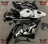 Black and White Leyla Edition Fairing Kit for a 2007 and 2008 Honda CBR600RR motorcycle