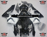 Black and White Punisher Skull Fairing Kit for a 2005 and 2006 Honda CBR600RR motorcycle