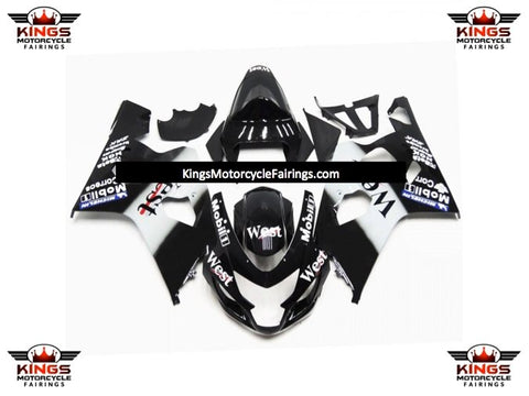 Suzuki GSXR750 (2004-2005) Black & White West Mobil Fairings