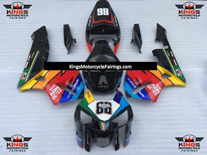 Black Rainbow #86 Fairing Kit for a 2005 and 2006 Honda CBR600RR motorcycle