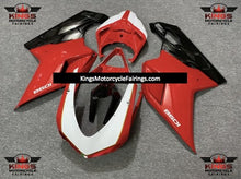 Red, White, Black and Gold Fairing Kit for a 2007, 2008, 2009, 2010, 2011, 2012, 2013 & 2014 Ducati 848 motorcycle